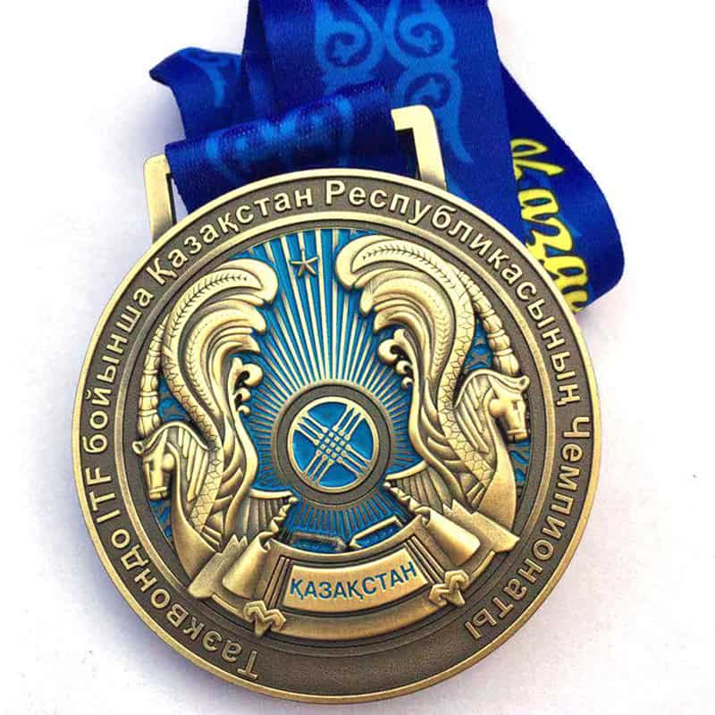 Custom Logo Antique Gold 3D Metal Sports Medal for Gifts
