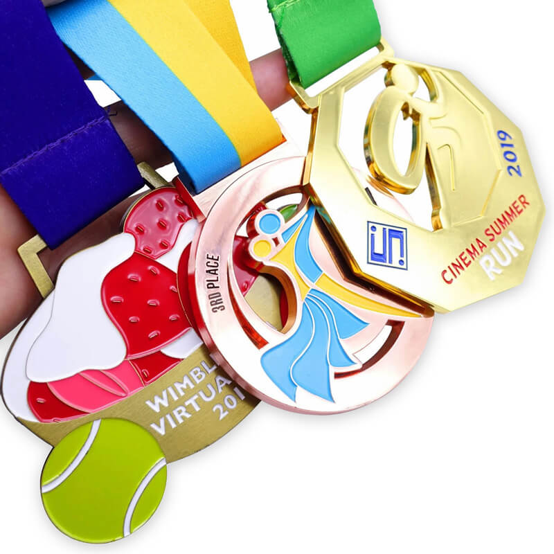 Custom Running Gold Silver Bronze Medals Factory
