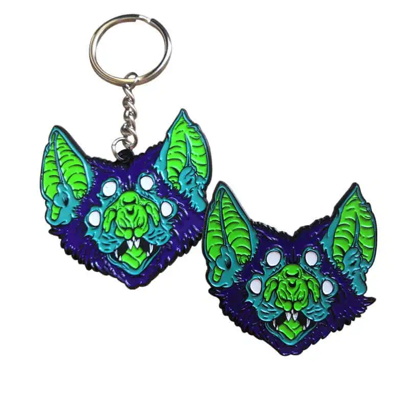 Custom Cat Enamel Pin Metal Gift Present Pin Keychain Sets