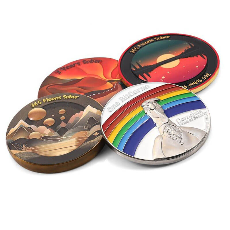 Custom Die Casting 3D UV Print Silver Challenge Coin