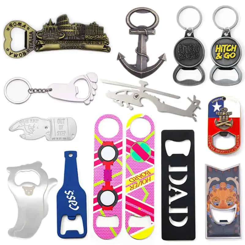 Customized Aluminum Key Ring Beer Bottle Opener Keychain 7 Custom cheap aluminum bottle opener manufacturer