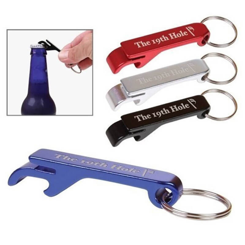 Customized Aluminum Key Ring Beer Bottle Opener Keychain
