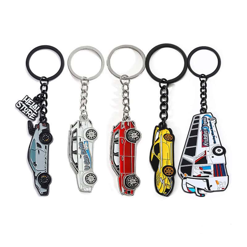 Factory Custom Personalized Logo Enamel Car Promotional Keychains
