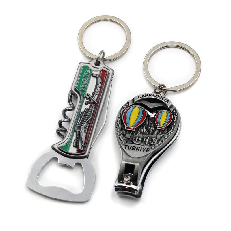 Custom Souvenir Metal 3D Key Chains Nail Cutter Clipper Keychain