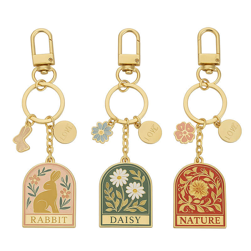 Zinc Alloy Hard Soft Enamel Custom Key Chain for Souvenir Gift